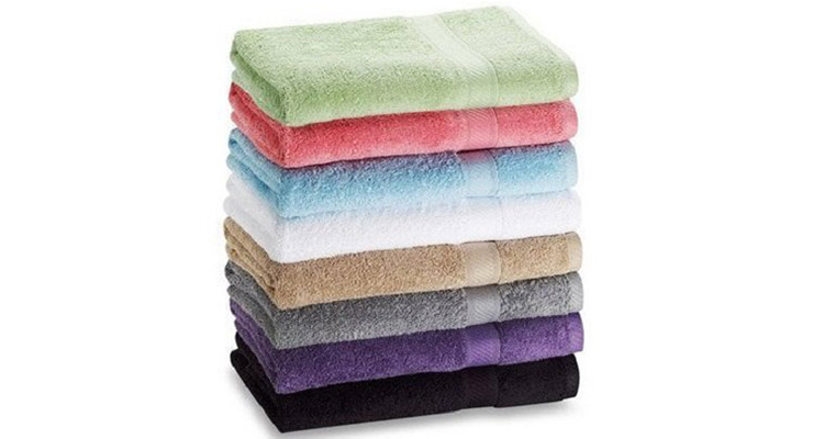 cotton colored bath towels